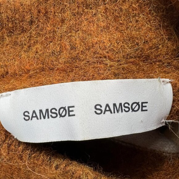 Samsoe Samsoe Anour Caramel Striped Wool & Alpaca Jumper Sweater Size XS - Picture 4 of 7